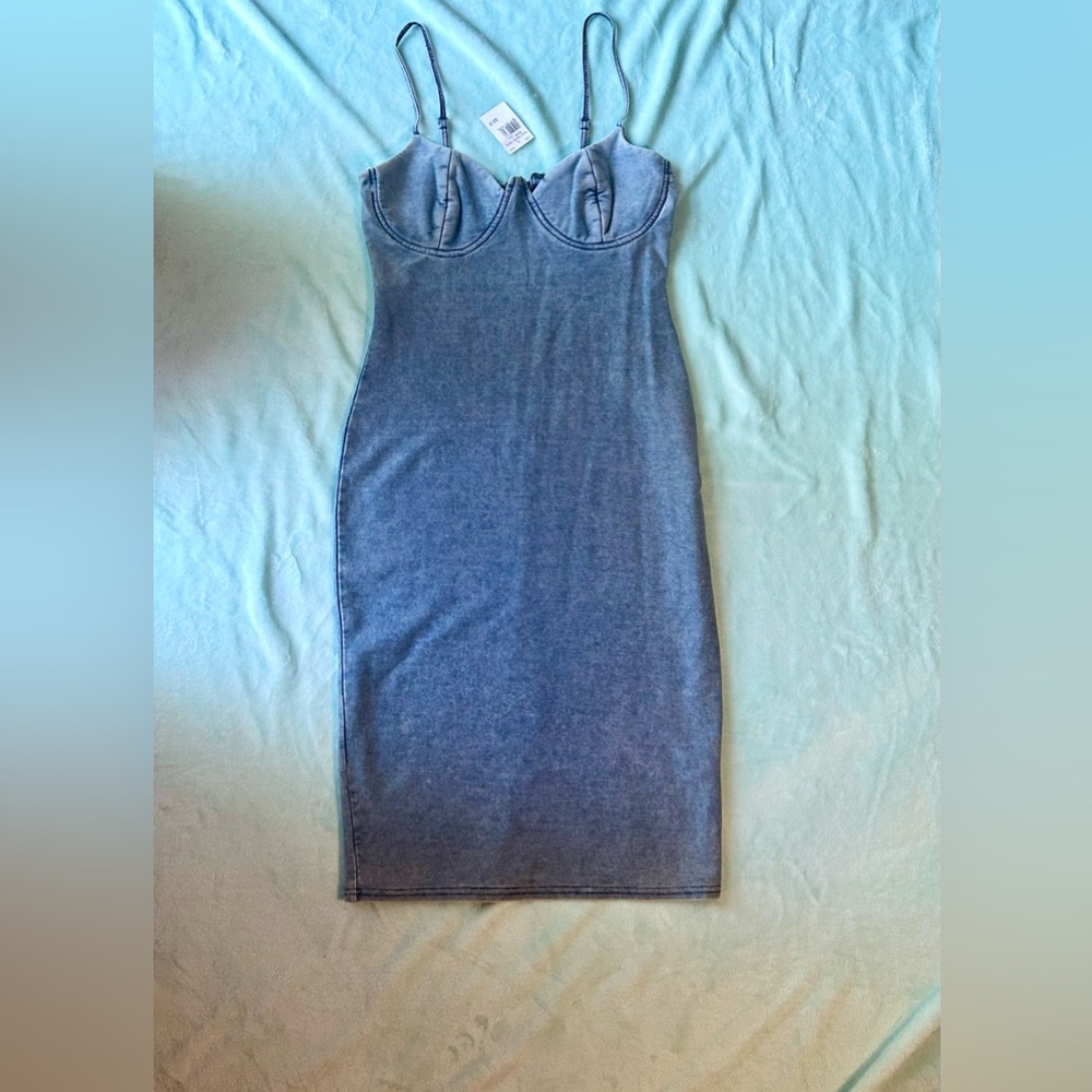 Love Blue Denim Midi Dress